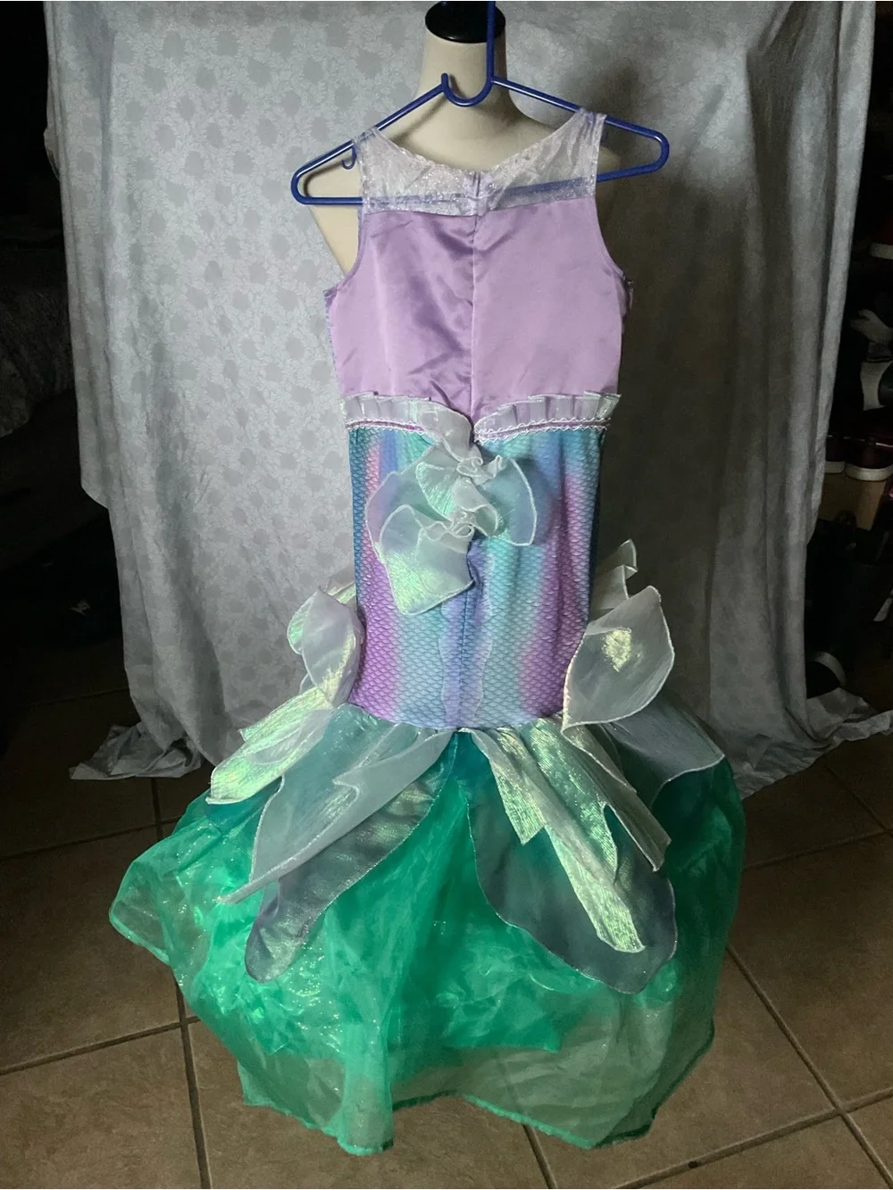 Girls' Mermaid Dress - Purple, Teal & Green - Picture 4 of 6